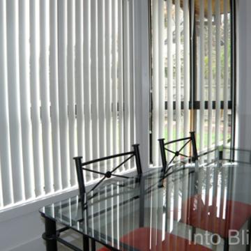 Chainless Vertical Blinds Slats Open installed in Dining room Melbourne Victoria 3000