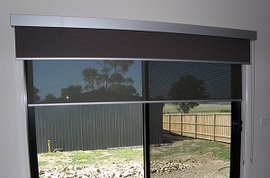 Double Roller Blinds Combining Blockout & Screen resulting in light control and privacy for day and night times