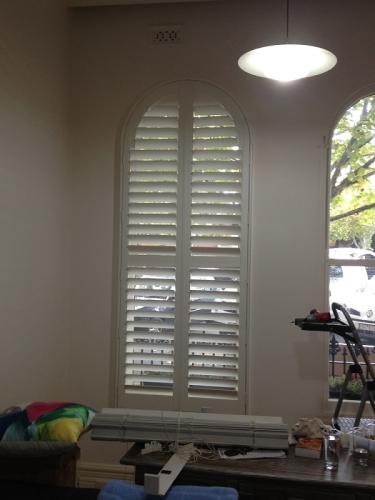 Angled Plantation Shutters - Into Blinds