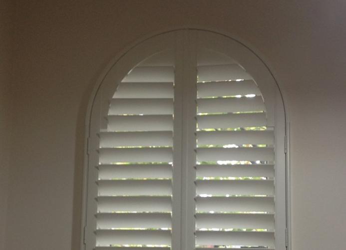 Angled Plantation Shutters - Into Blinds