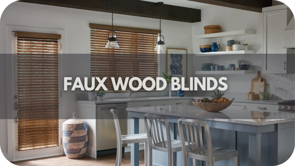 Faux wood blinds 