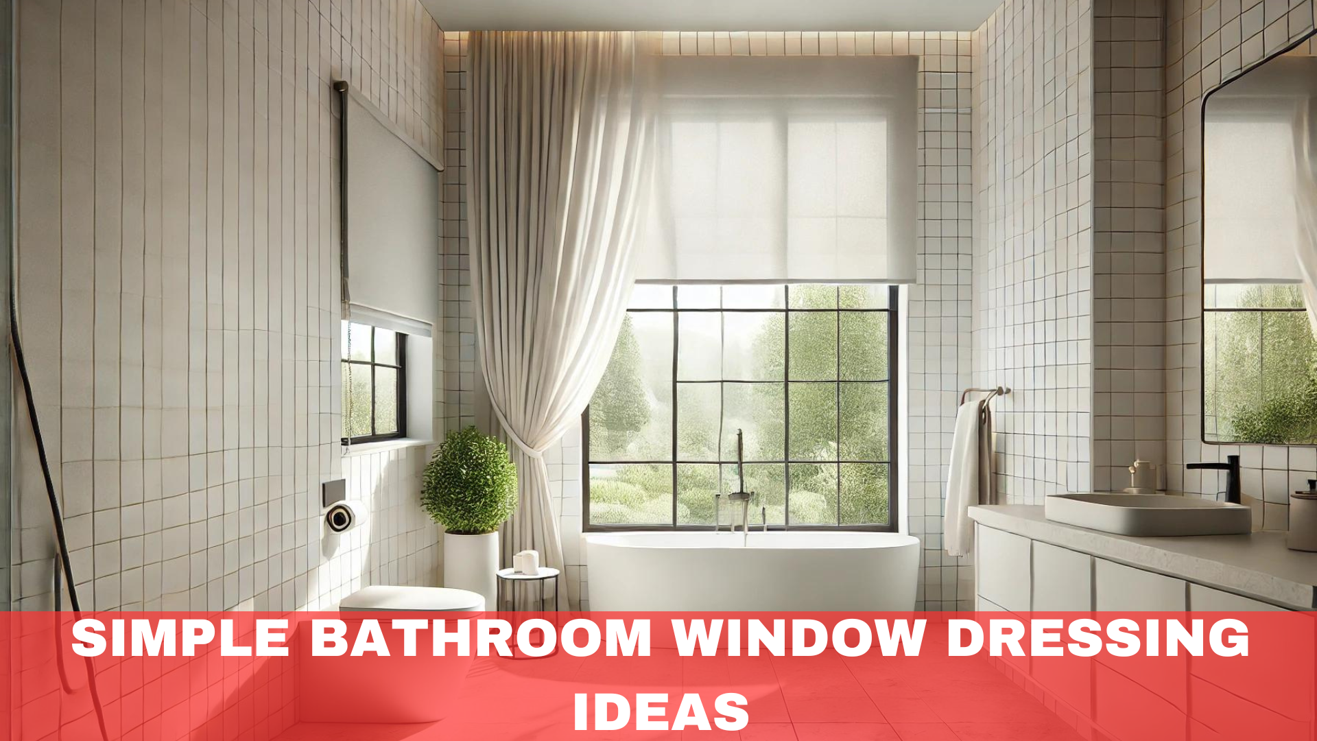 Simple Bathroom Window Dressing Ideas