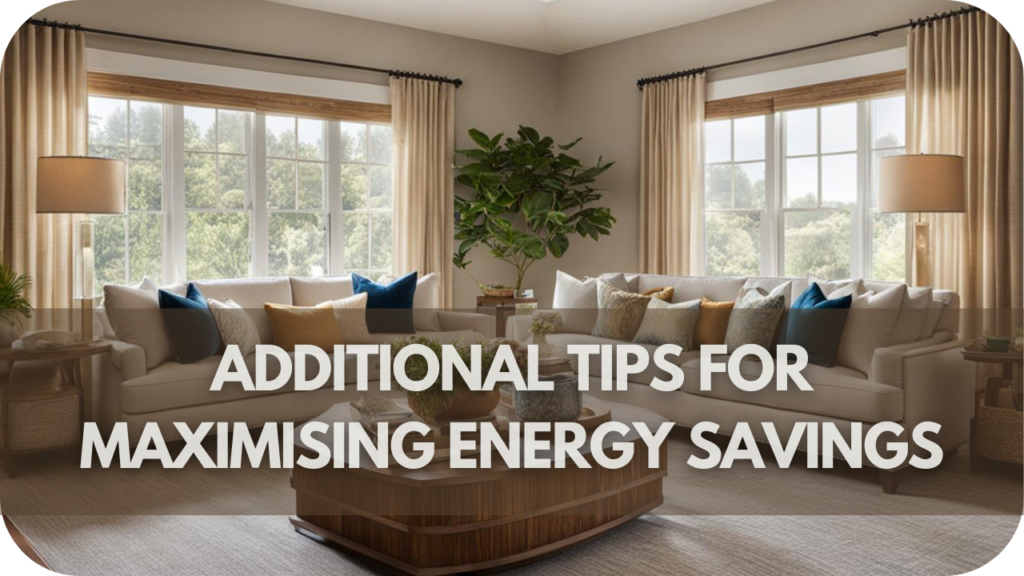 Additional Tips for Maximising Energy Savings