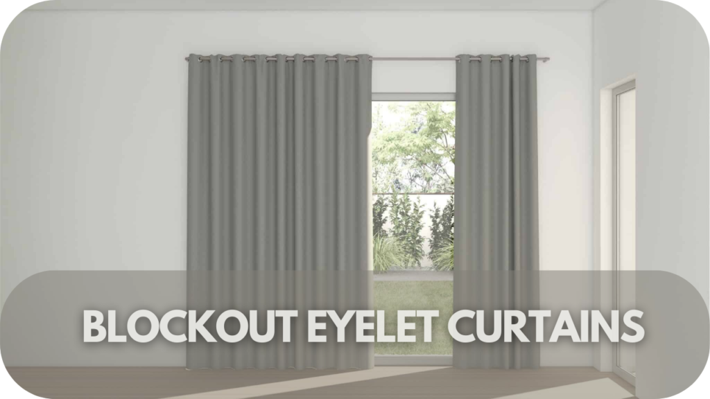 Blockout eyelet curtains 