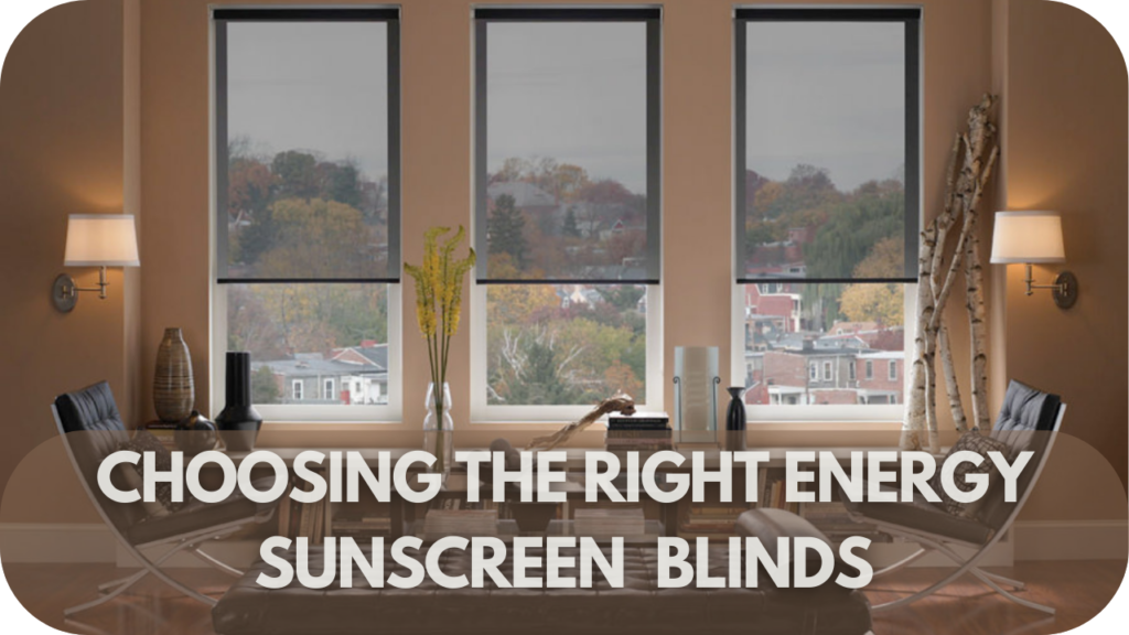 Choosing the Right Sunscreen Blinds