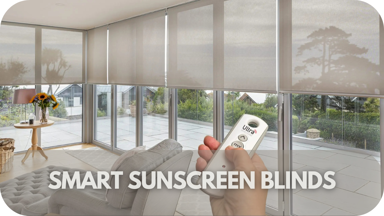 Smart sunscreen blinds: Optimize natural light while reducing glare, aiding in brain injury recovery and well-being.