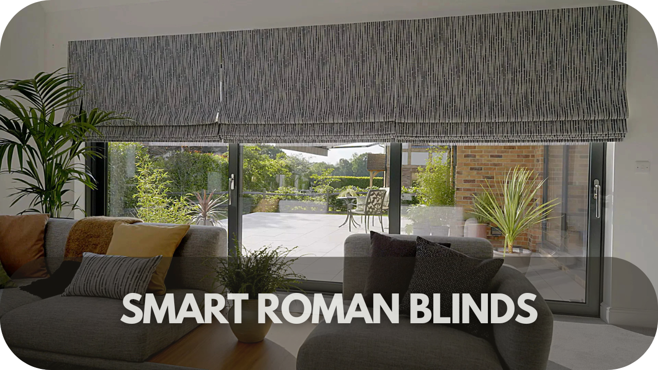 Smart Roman blinds: Stylish light control for a calming, healing atmosphere for those with brain injuries.