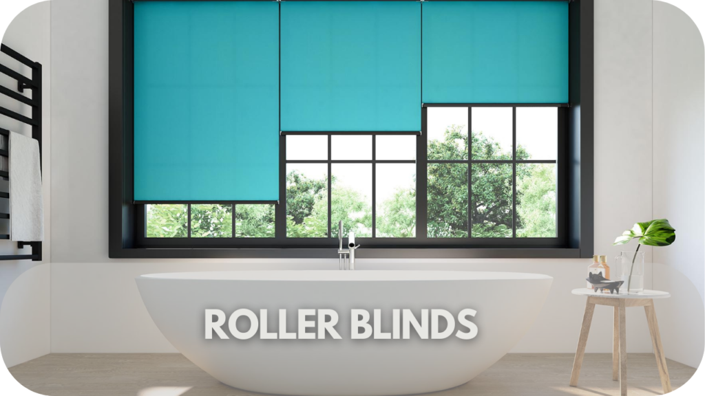 Sleek and practical roller blinds for bathroom privacy and style.