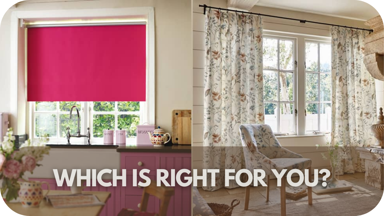 Choosing roller blinds or curtains