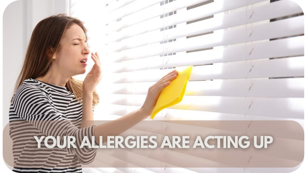 Allergies triggered by window treatments