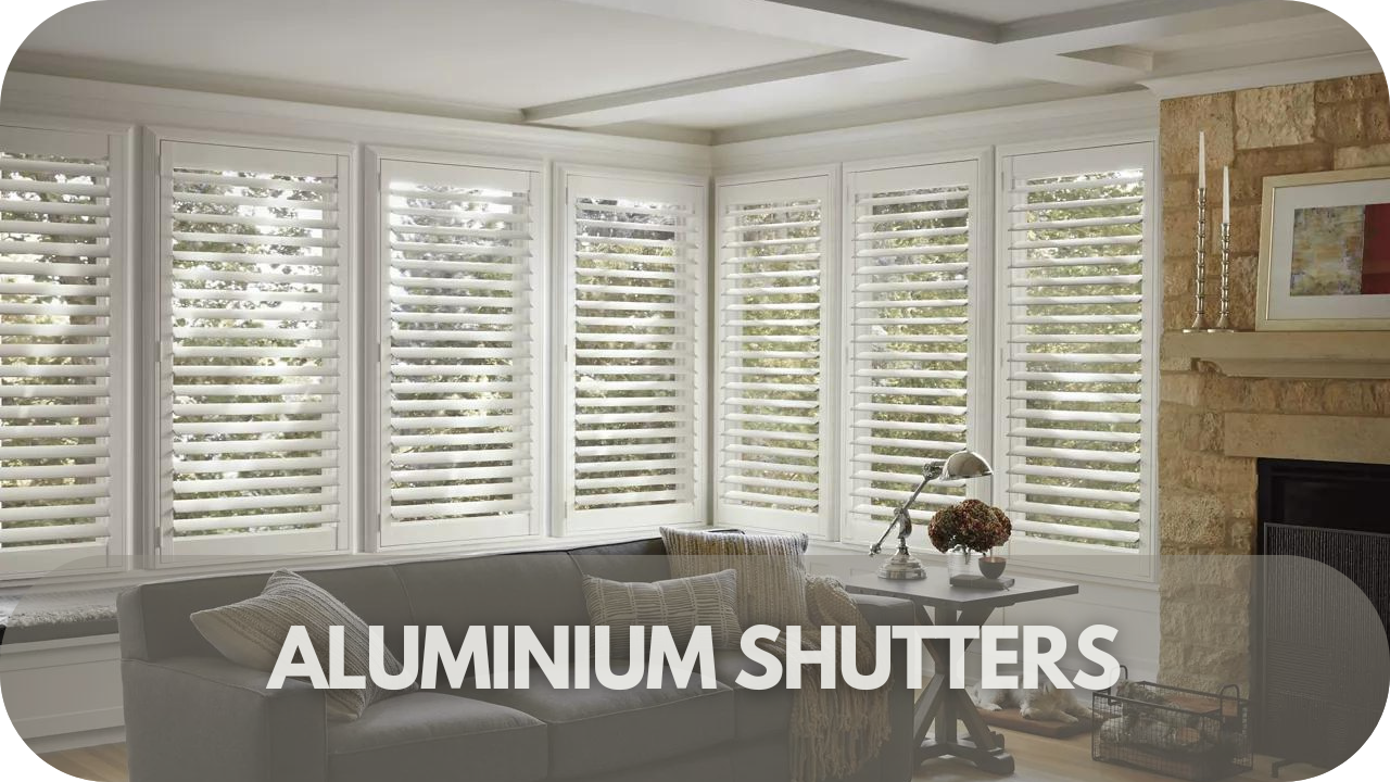 Sleek aluminium window shutters