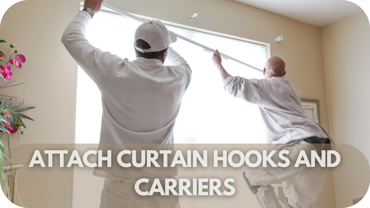 Attaching curtain hooks and carriers for S Fold curtains