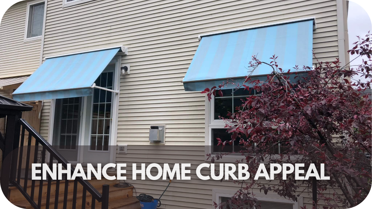 Boost curb appeal with stylish window awnings.