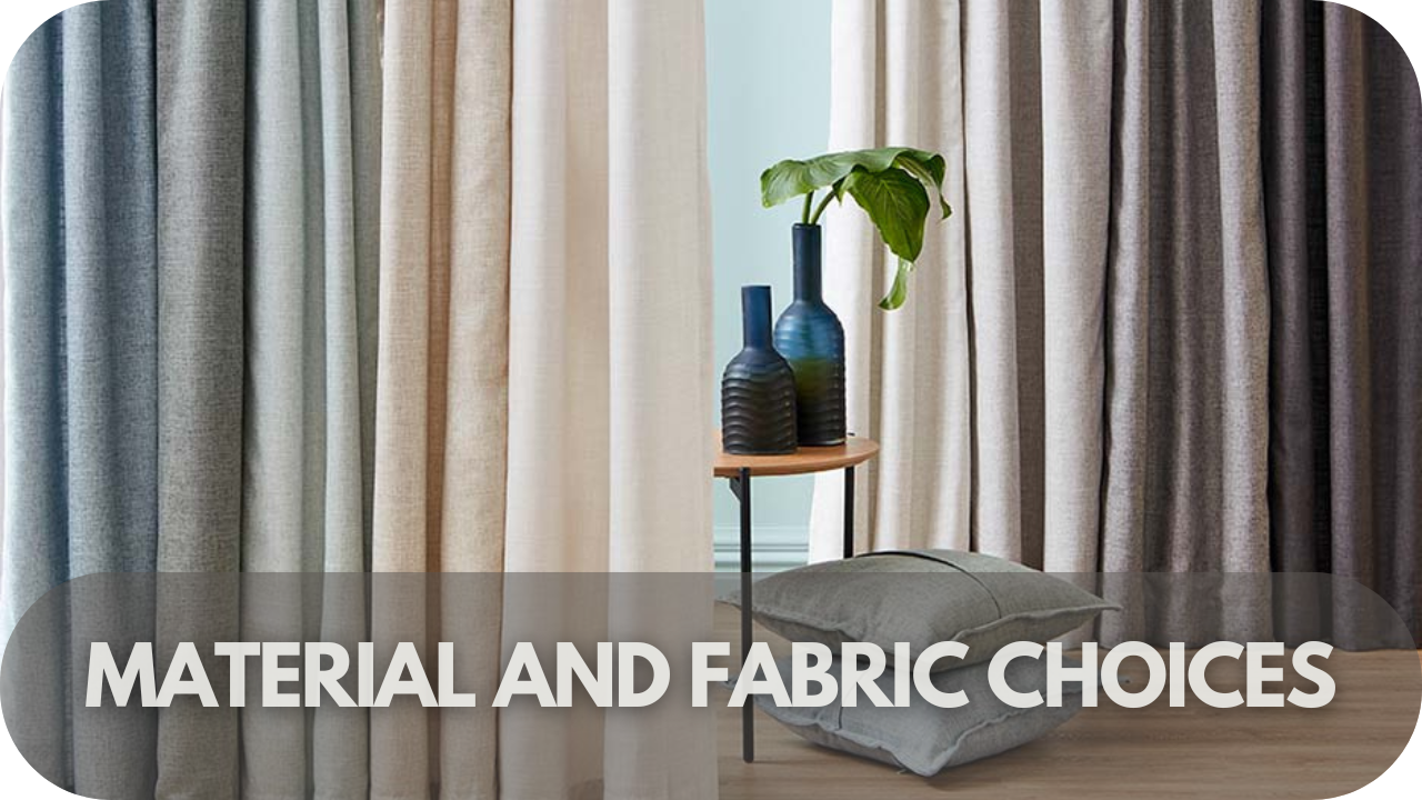 Comparison of material and fabric options for motorised curtains and blinds