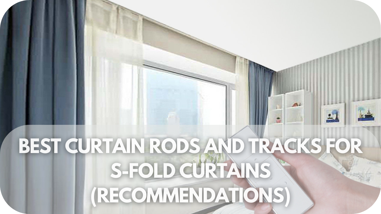 Top curtain rods and tracks for S-fold curtains.