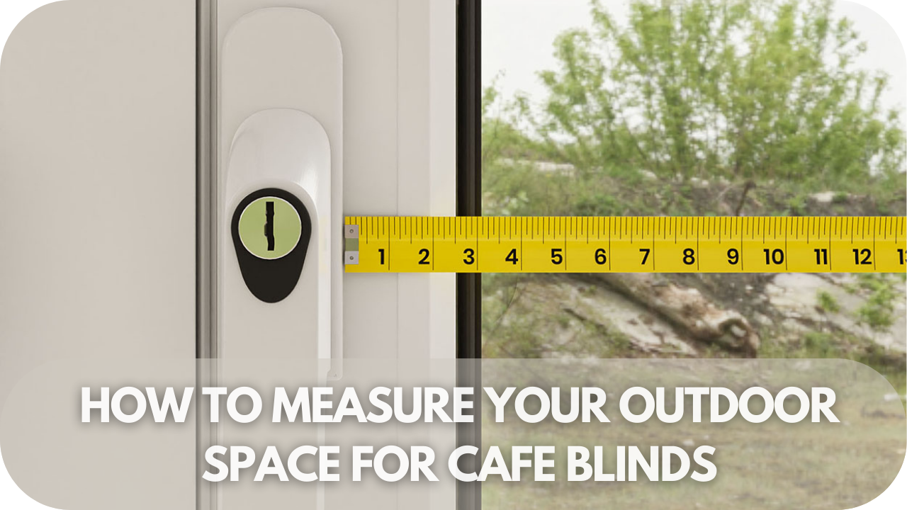 Steps to measure outdoor space for cafe blinds