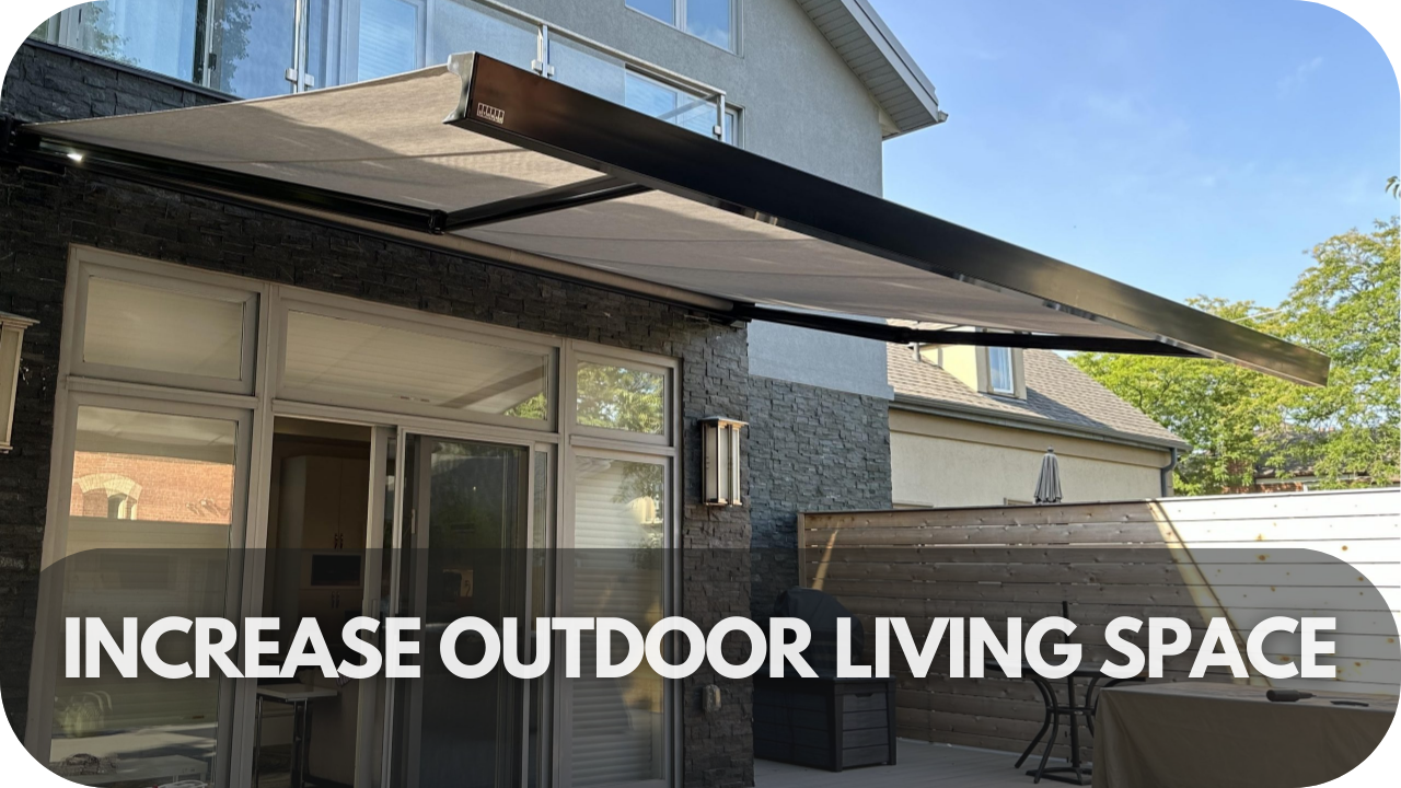 Expand outdoor living areas with window awnings.