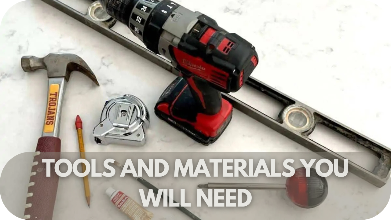 Essential tools and materials for S Fold curtain installation