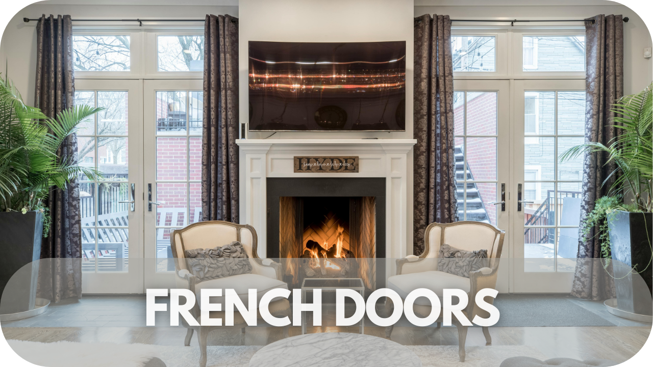 S Fold curtains for French doors