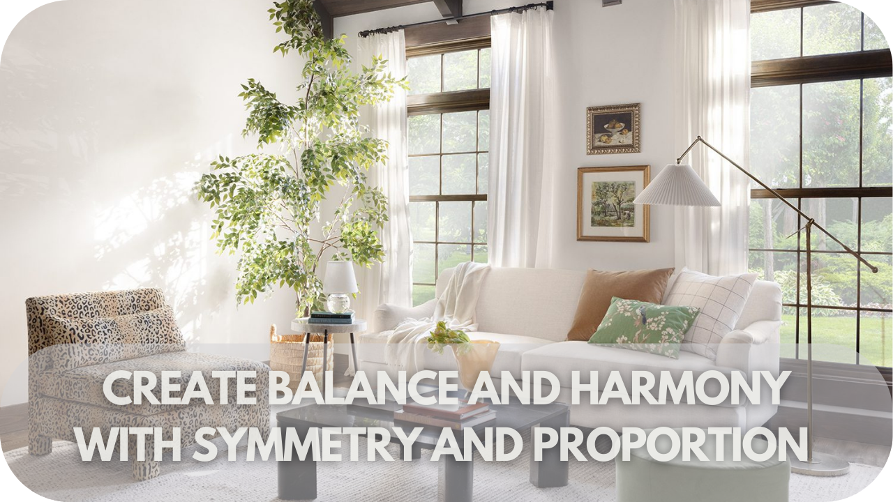 Achieve balance and harmony with symmetrical window treatments.