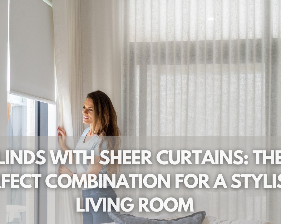 How blinds with sheer curtains add style to your living room.