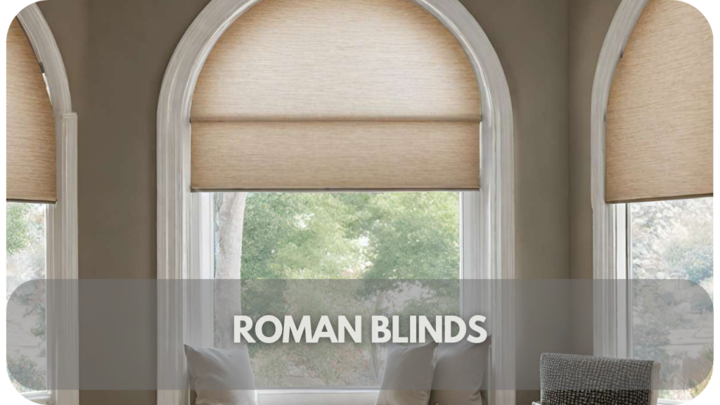 Roman blinds for arch windows