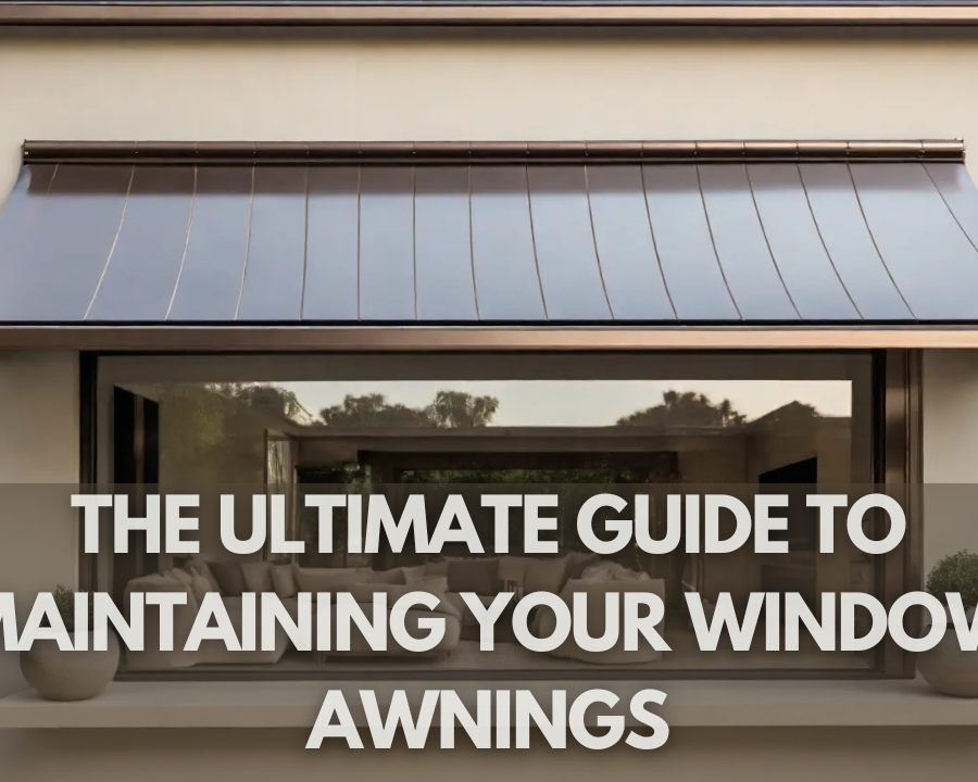 Clean and well-maintained window awnings enhancing a home's exterior, providing shade and protection.