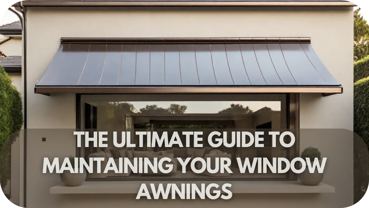 Clean and well-maintained window awnings enhancing a home's exterior, providing shade and protection.